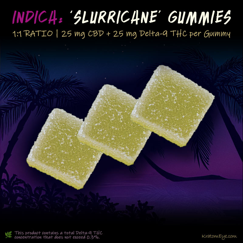Slurricane Gummies (Indica) | 1:1 Ratio - 25 mg CBD + 25 mg Delta-9 THC